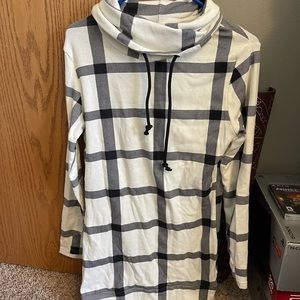 Cowl Flannel Sweater